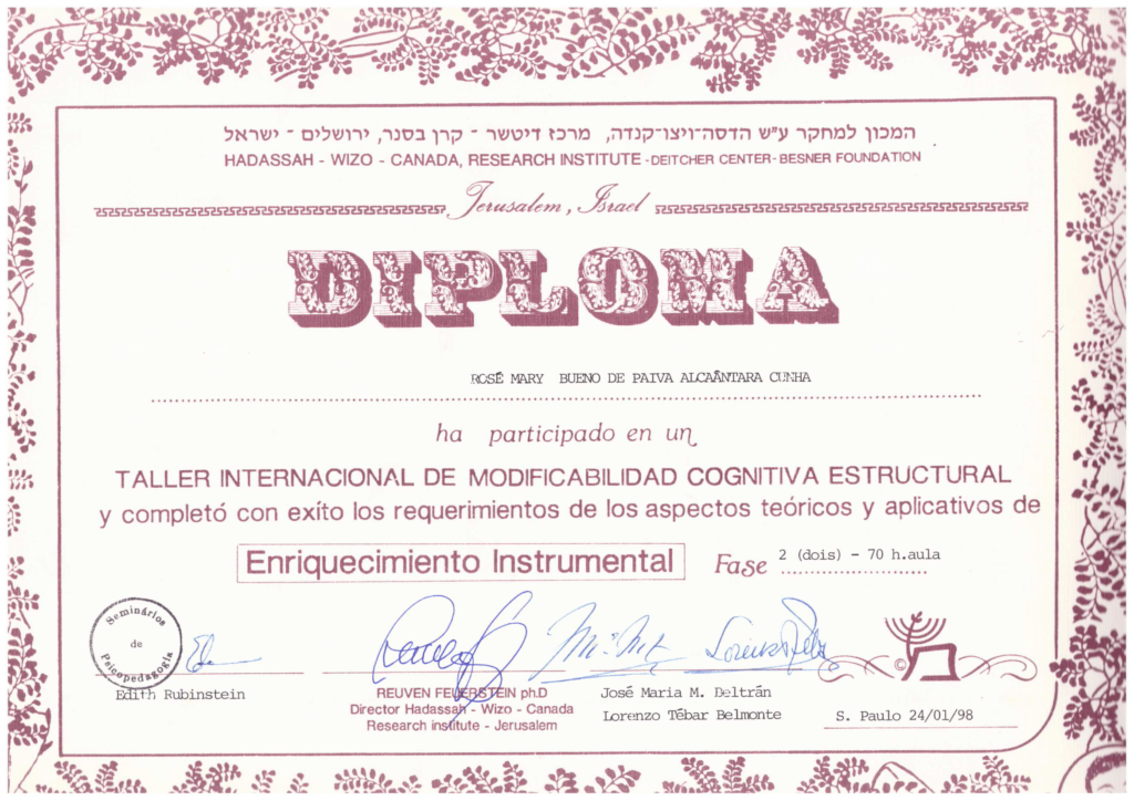 Diploma PEI - Nível II - 1998