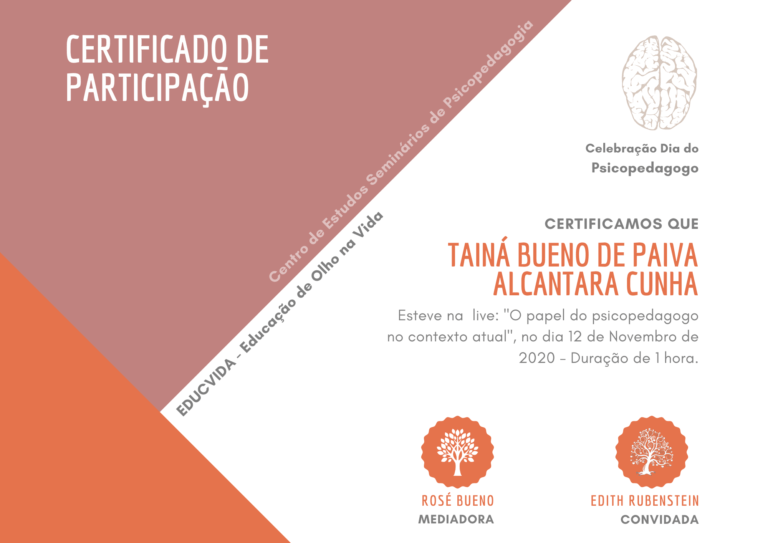 Certificado Psicopedagogia